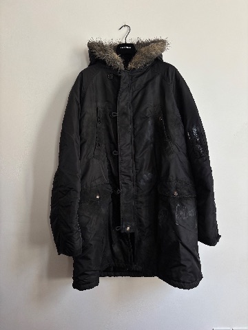 Balenciaga Úlpa svört með fóðri distressed